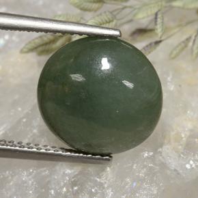 Jadeíta verde natural de 6,91 ct, corte redondo, translúcido