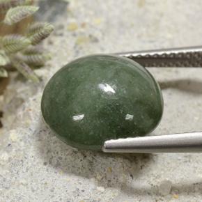 Jadeíta verde natural de 7,25 ct, corte redondo, opaco