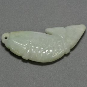 Jadeíta verde natural de 33,14 ct, forma elegante, translúcido