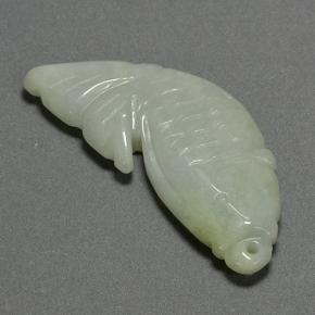 Jadeíta verde natural de 33,14 ct, forma elegante, translúcido