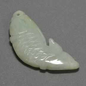 Jadeíta verde natural de 33,14 ct, forma elegante, translúcido