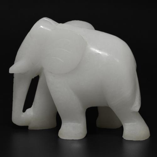 Jadeíta Blanco grisáceo natural de 1256.64 ct, Forma elegante, Opaco