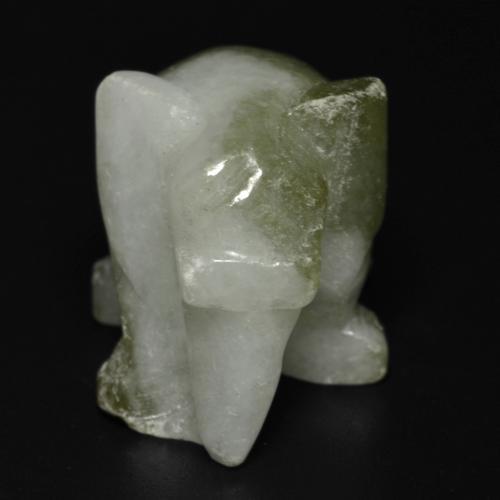 Jadeíta verde natural de 55,46 ct, forma elegante, opaco