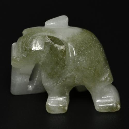 Jadeíta verde natural de 55,46 ct, forma elegante, opaco