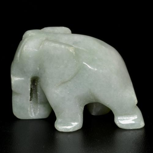 Jadeíta Verde claro natural de 53.78 ct, Forma elegante, Opaco