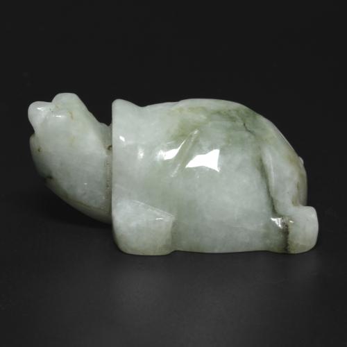 Jadeíta verde natural de 117,19 ct, forma elegante, opaco