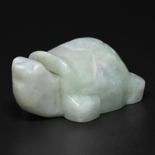 Jadeíta verde natural de 117,18 ct, forma elegante, opaco