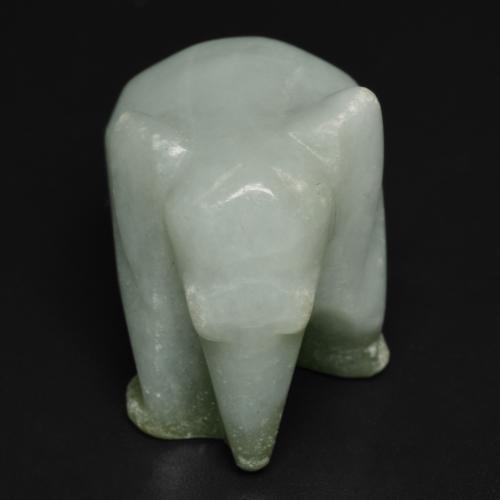 Jadeíta Verde medio natural de 68.64 ct, Forma elegante, Opaco