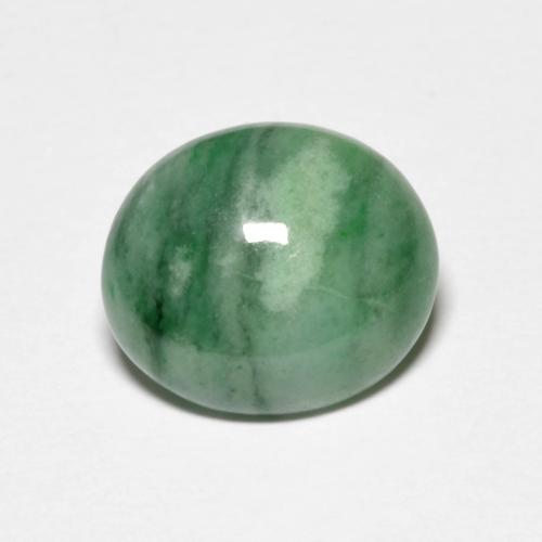 Jadeíta verde natural de 3,97 ct, corte óvalo, opaco