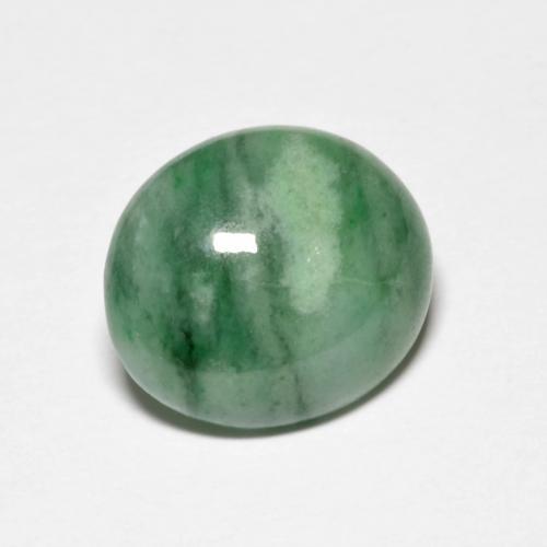 Jadeíta verde natural de 3,97 ct, corte óvalo, opaco