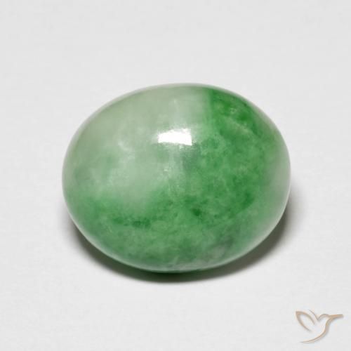 Jadeíta verde natural de 5,45 ct, corte óvalo, opaco