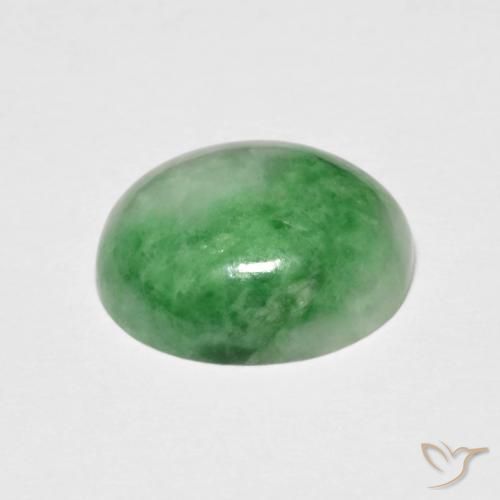 Jadeíta verde natural de 5,45 ct, corte óvalo, opaco