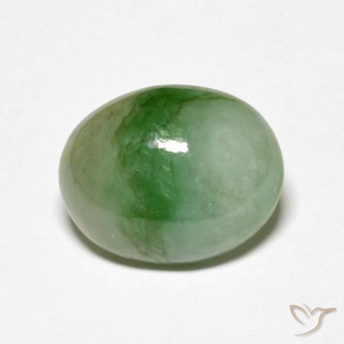 Jadeíta verde natural de 5,15 ct, corte óvalo, opaco