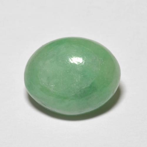 Jadeíta verde natural de 5,09 ct, corte óvalo, opaco