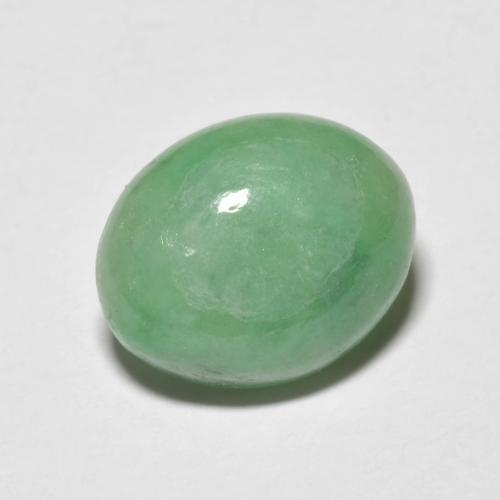 Jadeíta verde natural de 5,09 ct, corte óvalo, opaco