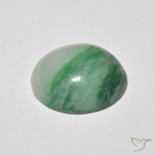 Jadeíta Verde menta natural de 4.12 ct, Ovalada, Opaco