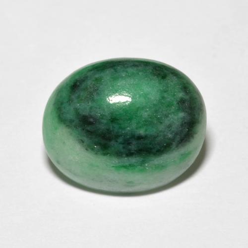 Jadeíta verde natural de 4,42 ct, corte óvalo, opaco