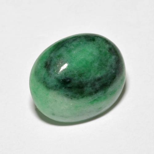 Jadeíta verde natural de 4,42 ct, corte óvalo, opaco