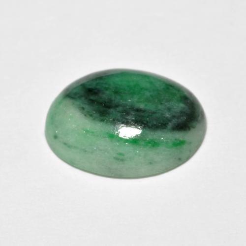 Jadeíta verde natural de 4,42 ct, corte óvalo, opaco