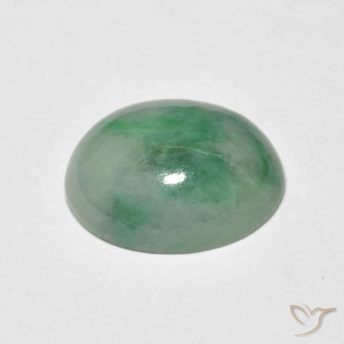 Jadeíta Verde claro natural de 5.23 ct, Ovalada, Opaco