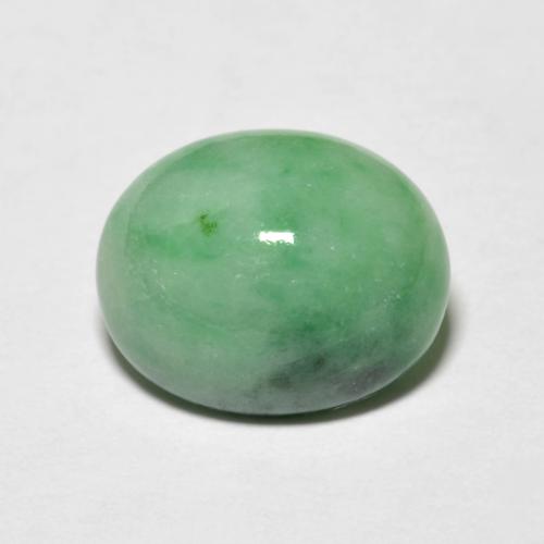 Jadeíta verde natural de 4,94 ct, corte óvalo, opaco