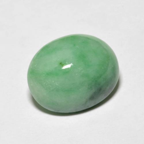 Jadeíta verde natural de 4,94 ct, corte óvalo, opaco