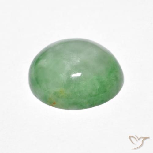 Jadeíta Blanco verde natural de 4.30 ct, Ovalada, Opaco