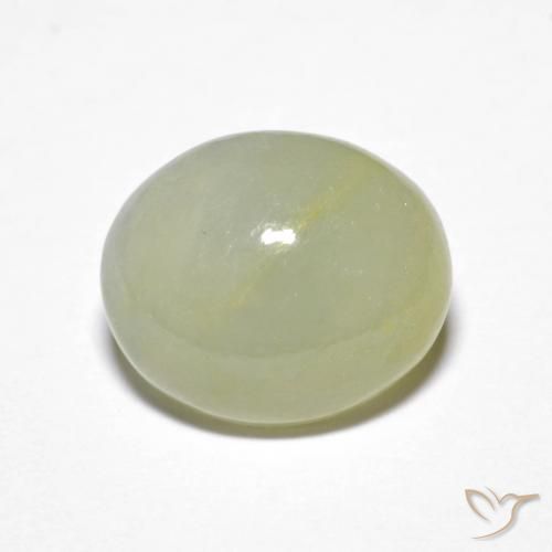 4.62ct Natural Verde medio Jadeíta, Ovalada, Translúcido