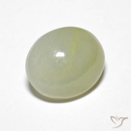 Jadeíta Verde medio natural de 4.62 ct, Ovalada, Translúcido