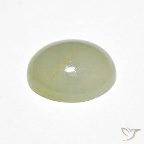 Jadeíta Verde medio natural de 4.62 ct, Ovalada, Translúcido