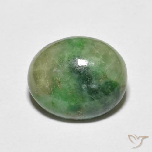 4.66ct Natural Verde cálido Jadeíta, Ovalada, Opaco