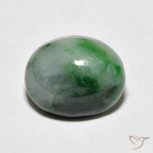 4.59ct Natural Verde oscuro Jadeíta, Ovalada, Opaco