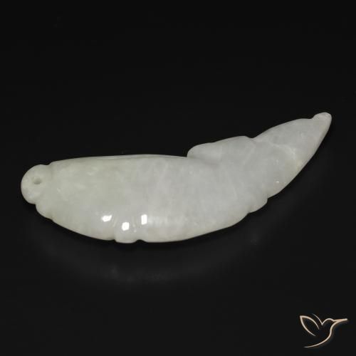 Jadeíta Blanco verde claro natural de 28.60 ct, Elegante, Translúcido