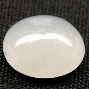 Jadeíta blanco natural de 2,39 ct, corte redondo, opaco