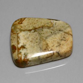 Jaspe multicolor natural de 33,84 ct, forma elegante, translúcido