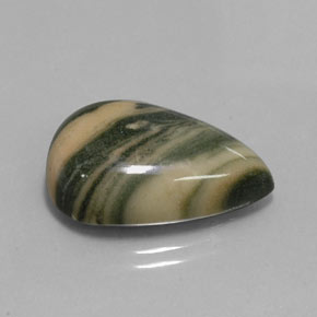 Jaspe multicolor natural de 16,74 ct, en forma de pera, opaco
