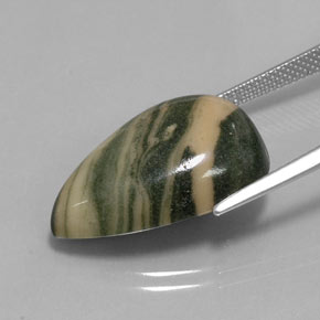 Jaspe multicolor natural de 16,74 ct, en forma de pera, opaco
