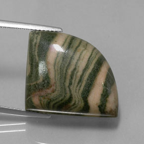 Jaspe multicolor natural de 24,83 ct, forma elegante, opaco