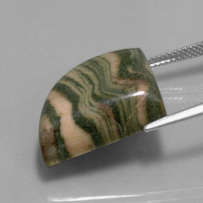 Jaspe multicolor natural de 24,83 ct, forma elegante, opaco