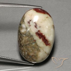 Jaspe Multicolor natural de 35.14 ct, Ovalada, Opaco