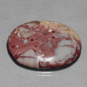 Jaspe multicolor natural de 39,41 ct, corte óvalo, opaco