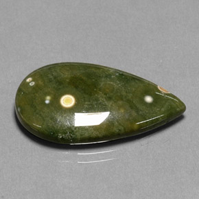 Jaspe multicolor natural de 10,73 ct, en forma de pera, opaco
