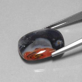 Jaspe multicolor natural de 10,78 ct, corte cojín, opaco