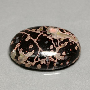 Jaspe multicolor natural de 9,81 ct, corte óvalo, opaco