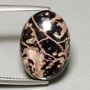 Jaspe multicolor natural de 9,81 ct, corte óvalo, opaco