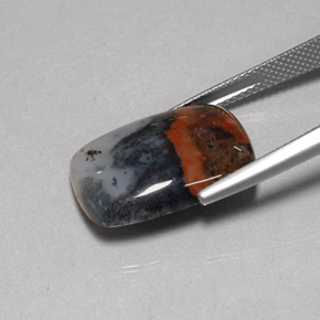 Jaspe multicolor natural de 10,67 ct, corte cojín, opaco