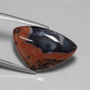 Jaspe multicolor natural de 10,63 ct, forma elegante, opaco