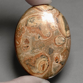 Jaspe multicolor natural de 79,88 ct, corte óvalo, opaco