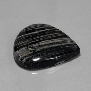 Jaspe multicolor natural de 42,50 ct, en forma de pera, opaco