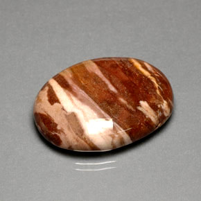 Jaspe multicolor natural de 41,87 ct, corte óvalo, opaco